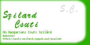 szilard csuti business card
